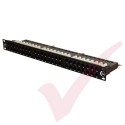 48 Port Cat5e Patch Panel 1U UTP Angled Easy Punch