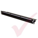 24 Port Cat5e Patch Panel 1U UTP Angled Easy Punch