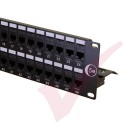 48 Port Cat5e Patch Panel 2U UTP Coupler