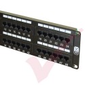 Excel 48 Port Cat5e Patch Panel 2U UTP Punch Down - Black