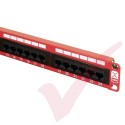 Excel 24 Port Cat5e Patch Panel 1U UTP Punch Down - Red