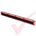 Excel 24 Port Cat5e Patch Panel 1U UTP Punch Down - Red