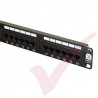 Excel 24 Port Cat5e Patch Panel 1U UTP Punch Down - Black