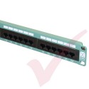 Excel 24 Port Cat5e Patch Panel 1U UTP Punch Down - Green