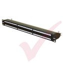 24 Port Cat6a Patch Panel 1U UTP Angled Easy Punch