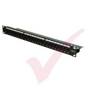 24 Port Cat6 Patch Panel 1U UTP Angled Easy Punch