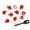 Panduit RJ45 Lock-In Devices - 10x RJ45 Plug Lock Inserts & Removal Tool in Red PSL-DCPLE