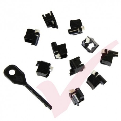 Panduit RJ45 Lock-In Devices - 10x RJ45 Plug Lock Inserts & Removal Tool in Black PSL-DCPLX-BL
