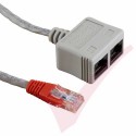 RJ45 Economiser UTP M - 2 x Female Voice/Voice Red Boot