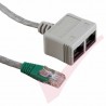 RJ45 Economiser UTP M - 2 x Female Data/Voice Green Boot