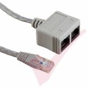 RJ45 Economiser UTP M - 2 x Female Data/Data Grey Boot