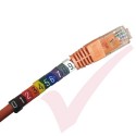 Clip-On 5.0mm - 6.2mm 'Chevron Cut' Cable Marker, 200 Pack Size