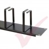 2U 4 Ring Cable Management Bar 100mm Rings