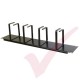 Black 2U 4 Ring Cable Tidy (100mm Rings) Cable Management