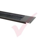 Black 2U Letterbox Style Brush Strip Panel