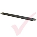 Black 1U Letterbox Style Brush Strip Panel