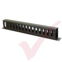 Black 1U Cable Management Dump Panel