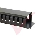 Black 2U Cable Management Dump Panel