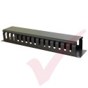Black 2U Cable Management Dump Panel
