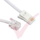 White RJ11 - BT Plug Standard Cable