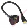 HDMI Male - 2x HDMI A Female Black Adaptor