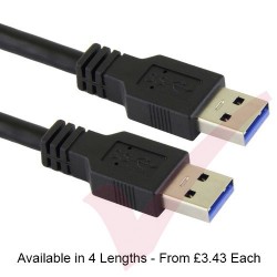 USB 3.0 Cable A Male to A Male - Black