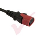Secure Sleeve C13 into C14 Inlet Tab Red - 10 Pack