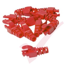 Snagless Slimline Crimp High Density 6MM Boot, 10 Pack Red