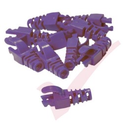 Snagless Slimline Crimp High Density 6.5MM Boot, 10 Pack Purple