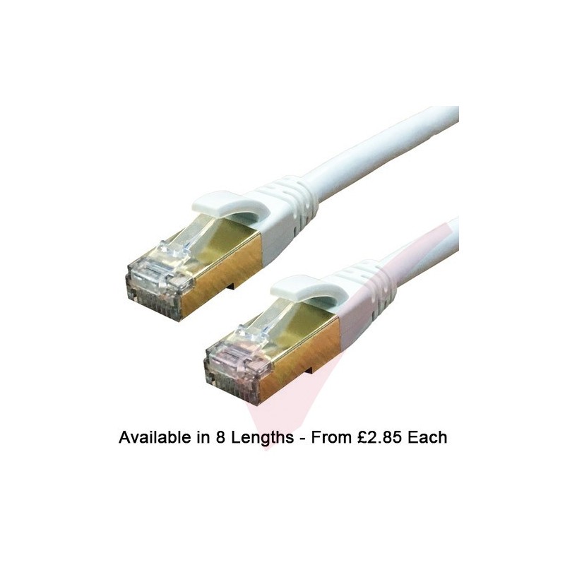 3ft White CAT8 Ethernet Cable, Snagless RJ45, 25G/40G, 2000MHz...