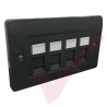 Excel Cat5e Grey Office Double Faceplate with 4x RJ45 Modules