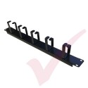 1U 5 Ring Cable Management Bar 65mm Rings