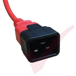 5 Pack - IEC C20 Black Power Cord Secure Tension Sleeve