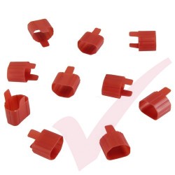 Secure Sleeve C13 into C14 Inlet Tab Red - 25 Pack