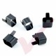 5 Pack Black - Power Cord Contact Retention Sleeve for IEC C19  (connect to C20 Inlet)