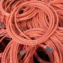 Cat6a Slim U/FTP Small Diameter Snagless Booted Patch Cables Orange