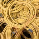 Cat6a Slim U/FTP Small Diameter Snagless Booted Patch Cables Yellow