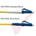 *SHORT BOOT* LC to LC Fibre Patch Cables OS2 Singlemode Yellow