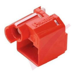 Panduit RJ45 Recessed Lock-In Devices - 10x RJ45 Plug Lock Inserts & Removal Tool in Red PSL-DCPLRE