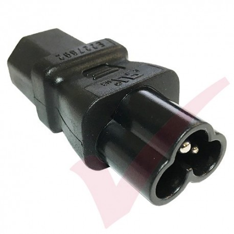 IEC Female (C13) to Clover Leaf (C6) Male Power Adapter