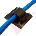 8mm Self Adhesive Cable Clips Black 100 Pack