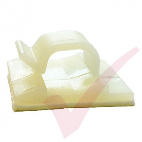 8mm Self Adhesive Cable Clips Natural 100 Pack