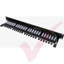 Excel Cat6A Screened PCB 24 Port Punchdown 1U Patch Panel Black 100-032