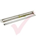 Excel Unloaded Keystone 24 Port 1U Patch Panel Frame Chrome 100-028