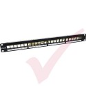 Excel Unloaded Keystone 24 Port 1U Patch Panel Frame Black 100-026