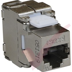 Excel Cat6A FTP Screened Toolless Keystone Jack 100-180