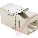 Excel Cat6A FTP 180 Degree Keystone Through Coupler 100-107