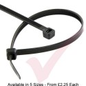 Black Nylon Cable Ties (100 Pack)
