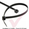 Black Nylon Cable Ties (100 Pack)