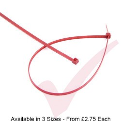 Red Nylon Cable Ties (100 Pack)